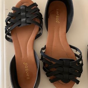Strappy Open Toe Flats